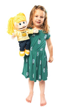 Load image into Gallery viewer, Christian Girl Puppet, Smile Jesus Loves You Girl Shirt (14")
