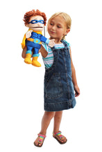 Load image into Gallery viewer, Superhero, Boy Puppet, Peach Skin (14")
