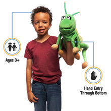Load image into Gallery viewer, Silly Grasshopper Puppet (15")
