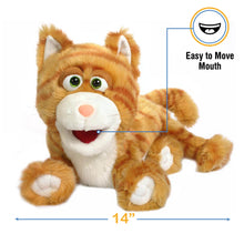 Load image into Gallery viewer, Silly Kitty Puppet, Orange (14")
