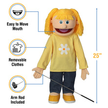 Load image into Gallery viewer, Katie, Girl Puppet, Peach Skin (25")
