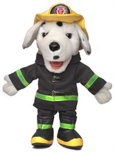 Load image into Gallery viewer, Dalmatian Firedog Puppet, Dark Coat (14")
