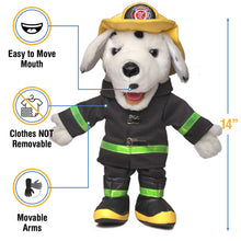 Load image into Gallery viewer, Dalmatian Firedog Puppet, Dark Coat (14")
