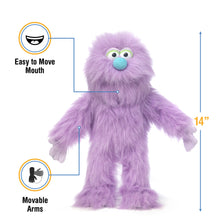 Load image into Gallery viewer, Monster Puppet, Purple (14")
