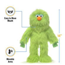 Load image into Gallery viewer, Monster Puppet, Green (14")
