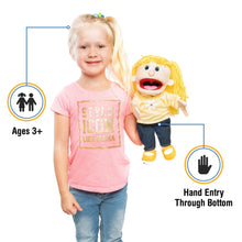 Load image into Gallery viewer, Katie, Girl Puppet, Peach Skin (14")
