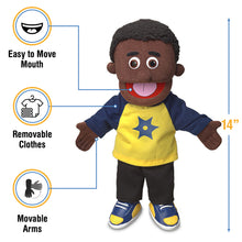Load image into Gallery viewer, Jordan, Boy Puppet, Black (14")
