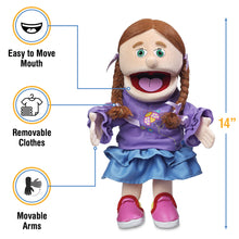 Load image into Gallery viewer, Amy, Girl Puppet, Peach Skin (14")
