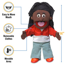 Load image into Gallery viewer, Sierra, Girl Puppet, Black (14")
